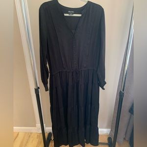 City Chic Maxi‎ Dress Draw String Waist Size XS = Woman's 14